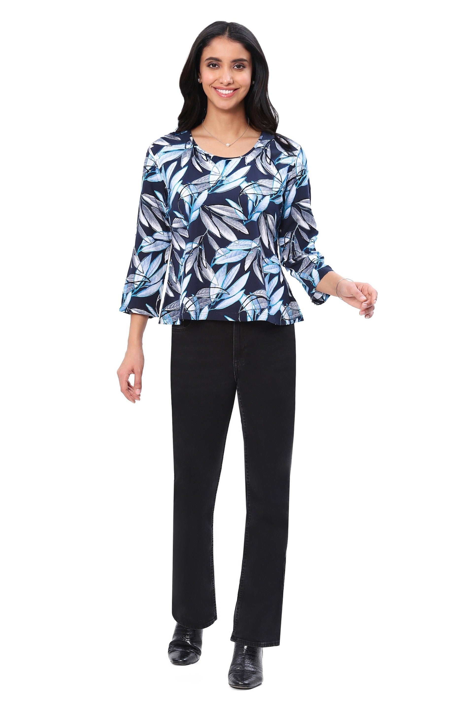 Parsley & Sage Kylie Allover Embroidered Pop-Over  (Multi) (25F561C)