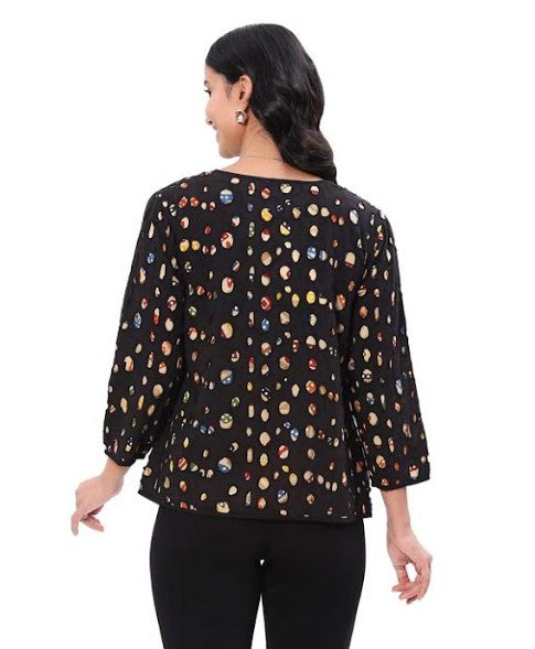 Parsley & Sage Zia Color Dots Hip Jacket