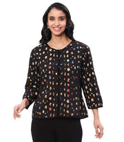 Parsley & Sage Zia Color Dots Hip Jacket