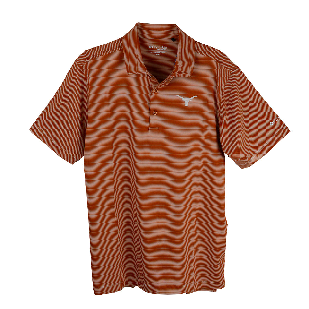 Texas Longhorn Men's Columbia Double Hit Omni Wick Narrow Stripe Polo (25S30MP-CDR824) (Copy)