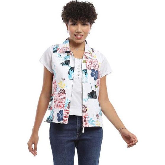 Parsley & Sage Echo Full Zip Lightweight Reversible Vest