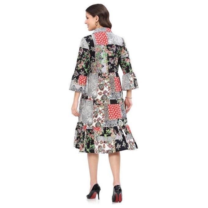 Parsley & Sage Connie Embroidered Tiered Dress