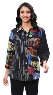 Parsley & Sage Katherine Shirt (BLK/MULTI)