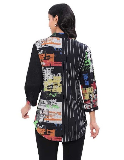 Parsley & Sage Katherine Shirt (BLK/MULTI)