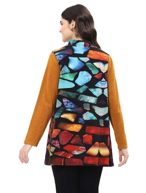 Parsley & Sage Bebe Stained Glass Print Vest
