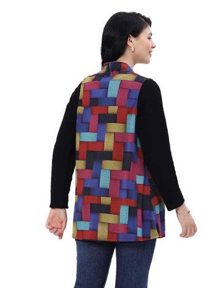 Parsley & Sage Glory Geo Print Vest