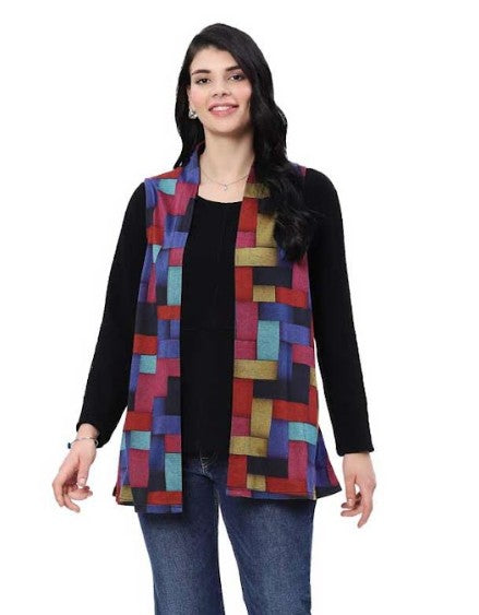 Parsley & Sage Glory Geo Print Vest