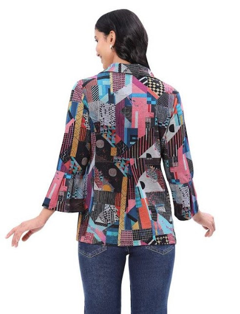 Parsley & Sage Mamie Flare Shirt (BLK/MULTI)