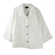 Olivia Solid Crossroads Jacket Flax Linen (260447) (White)