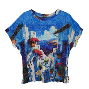 Shana Crinkle Round Dolman Sleeve Top (26048)(City)