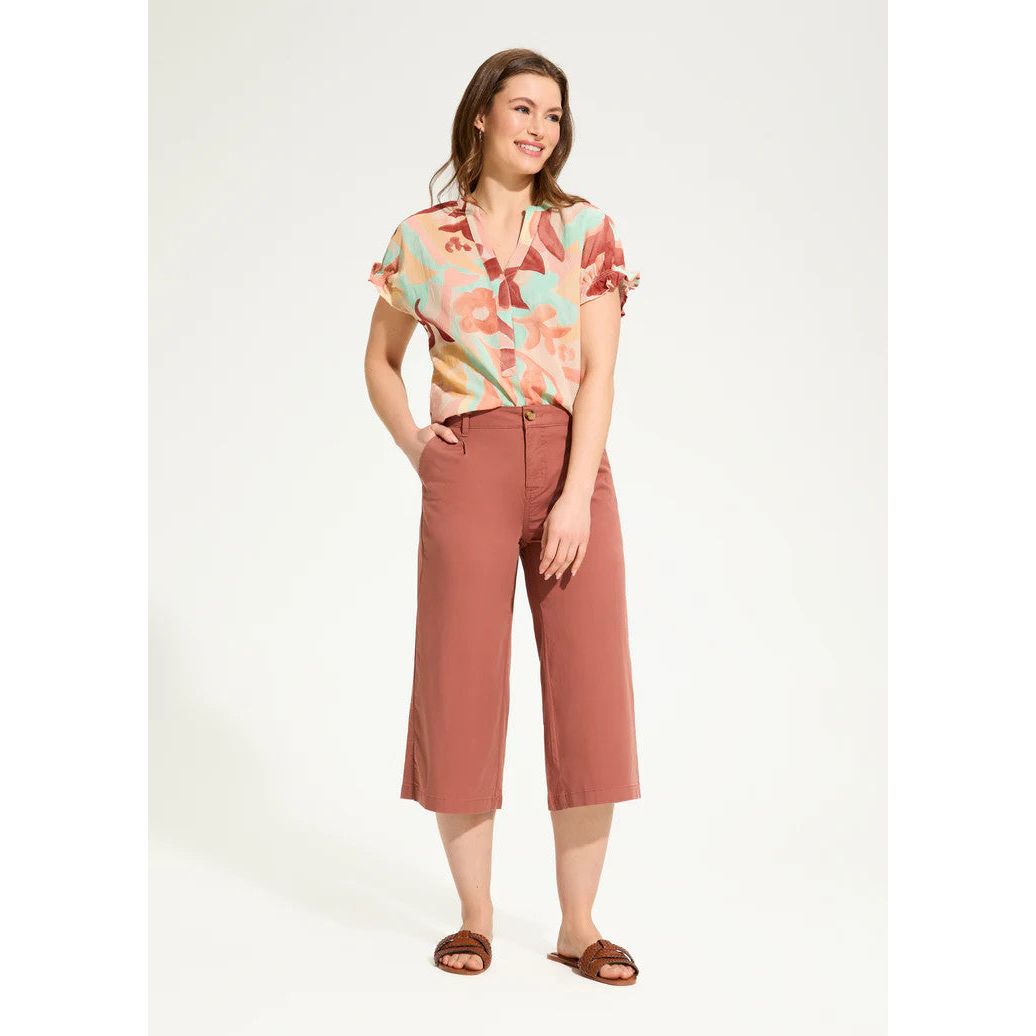 FDJ French Dressing Olivia Pleated Wide Capri Pant