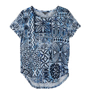 Shana Knit Basic Scoop Neck Short Sleeve Top (26103)(Navy)