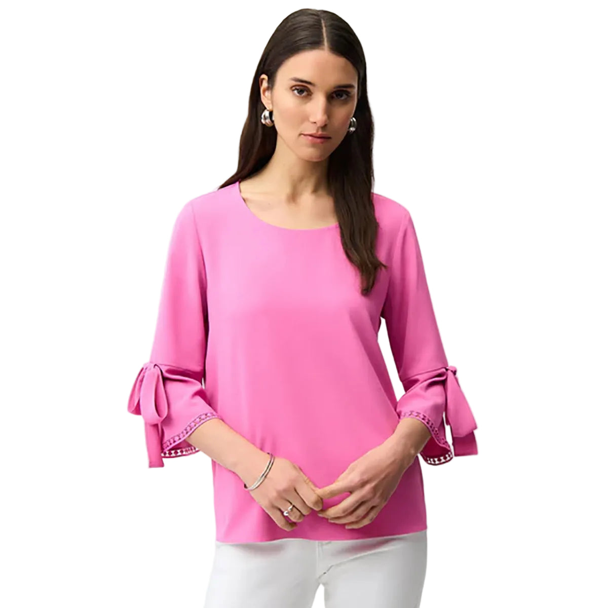 Joseph Ribkoff Tie sleeve Pull-over (261070)(Pink Sherbert)