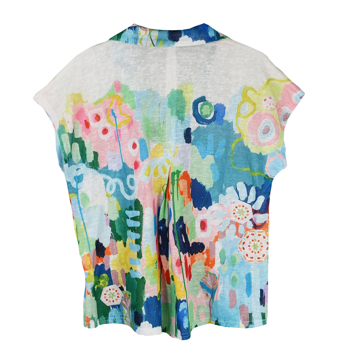Shana Knit Collar Button Back Top (26108)(Green)