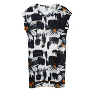 Shana Pocket Knit Cap Sleeve Dress (26110)(Sunflower)