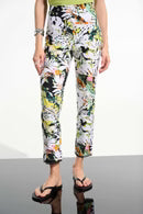 Joseph Ribkoff Tropical Print Pull-On Pants With Mesh Hem (261603)