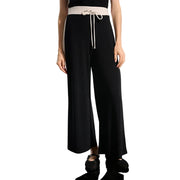 Joseph Ribkoff  Silky Knit Color Block Wide Leg Pull-On Pants (261612) (Black Moonstone )