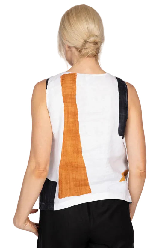 Olivia by Habitat Coastal Color block Sunset Tank (262135) (Neutral)