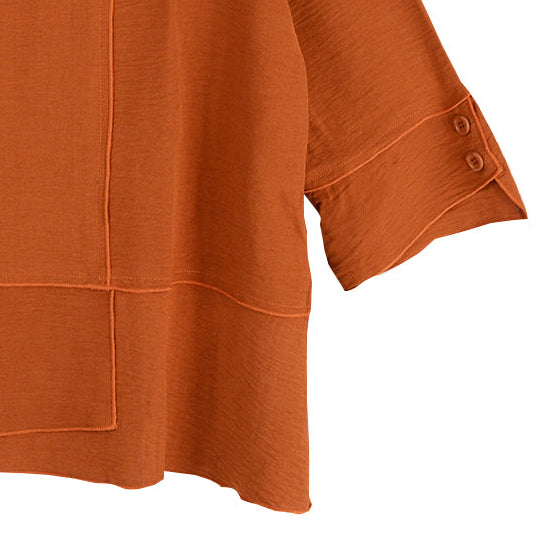 Shana Airflow Button Detail Blouse(26241) (Rust)