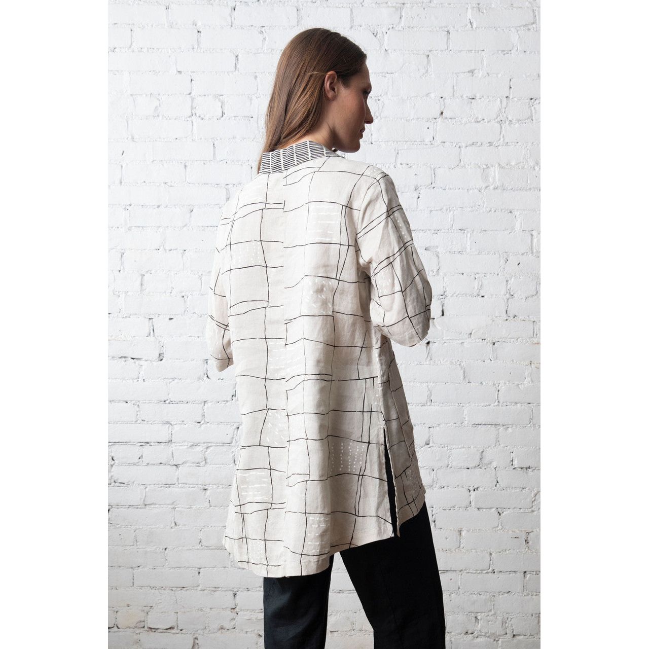 Olivia by Habitat Tosca Linen Grid Print Tunic (2 Colors)