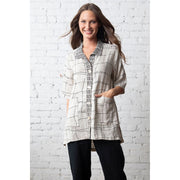 Olivia by Habitat Tosca Linen Grid Print Tunic (2 Colors)
