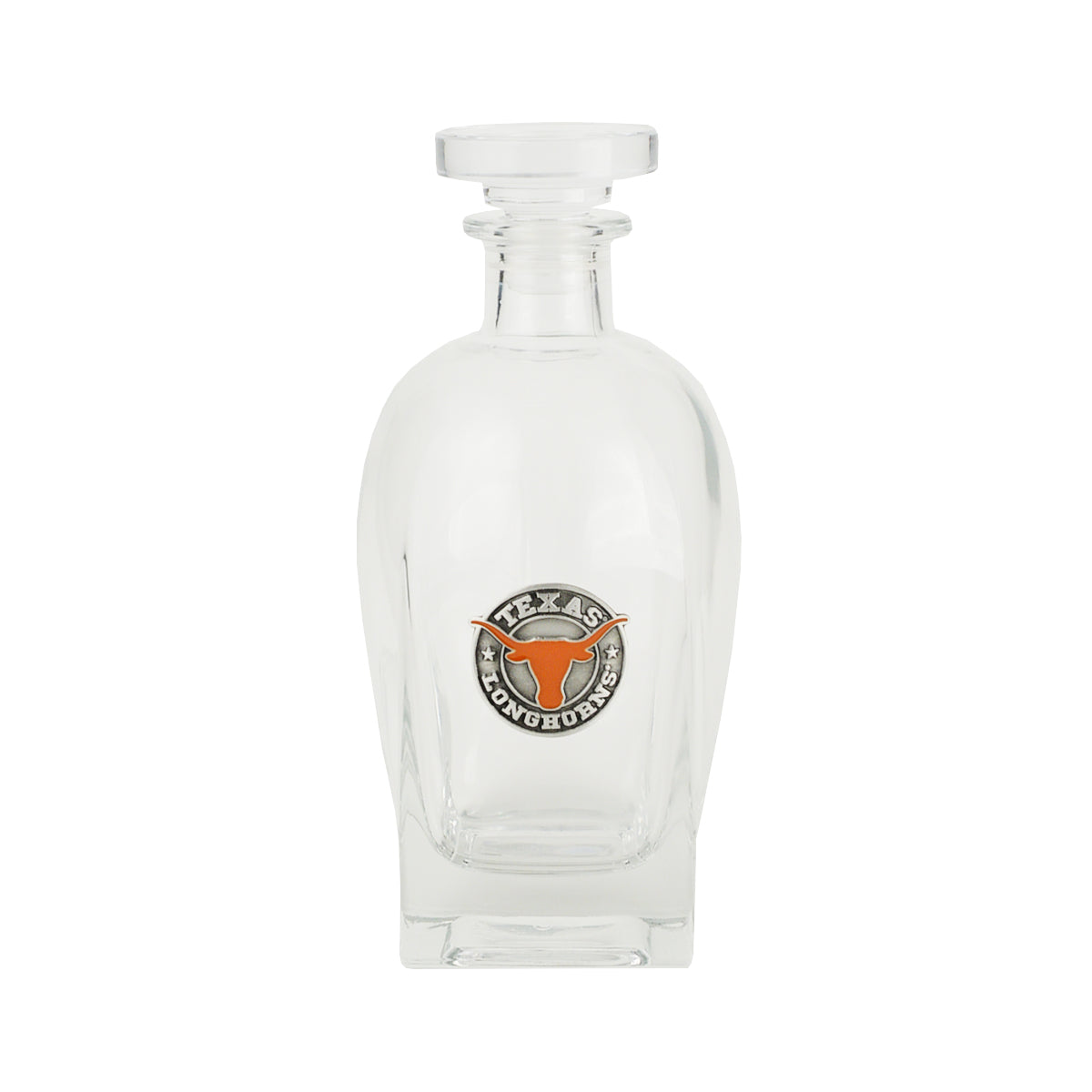 Heritage Texas Longhorn  Capital Decanter with Burnt Orange Logo Medallion