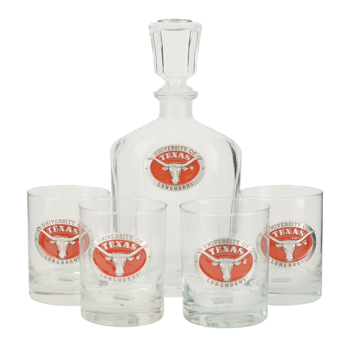 Heritage Captain chest with Decanter and   4 old fashion tumblers