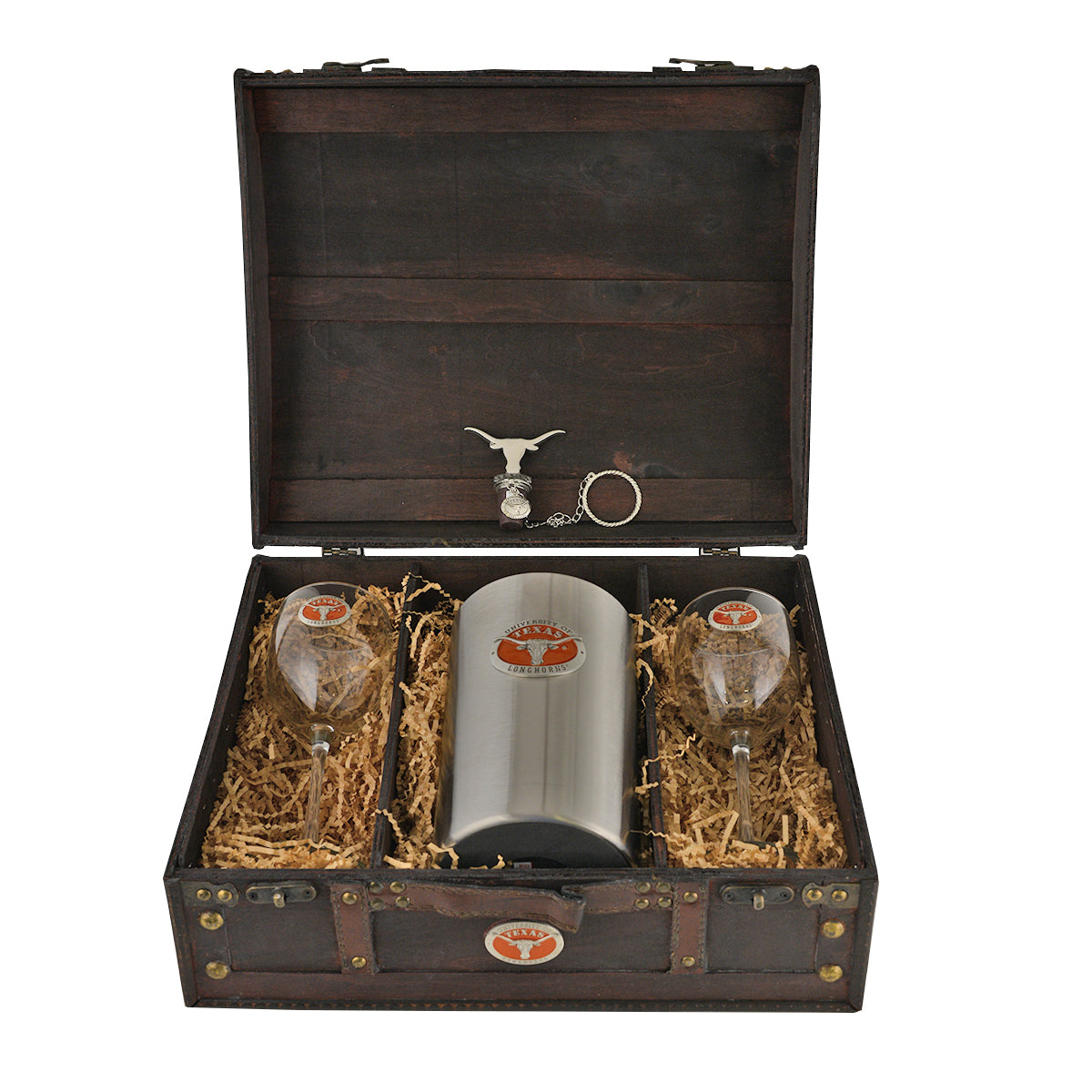 Heritage Texas Longhorn Wine Bucket Set With Enamel Medallions (WSC10122EO)