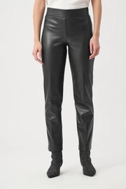 Joseph Ribkoff  Bonded Leatherette Straight Pull-On Pants (263232)(Mocha)