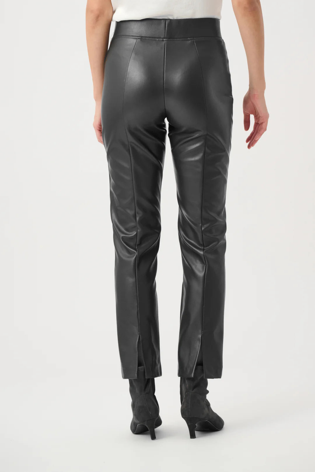 Joseph Ribkoff  Bonded Leatherette Straight Pull-On Pants (263232)(Mocha)