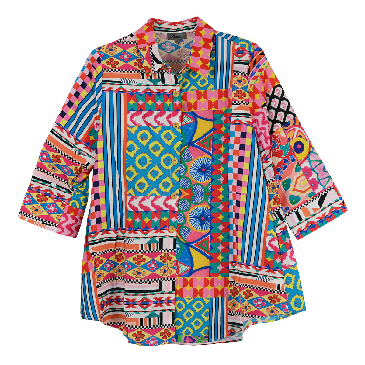 Shana Groovy Zip back Tunic Blouse (26349)