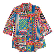 Shana Groovy Zip back Tunic Blouse (26349)