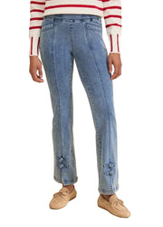 FDJ French Dressing Front Ankle Knot Detail Pull On Boot Leg Jean (Med Wash)