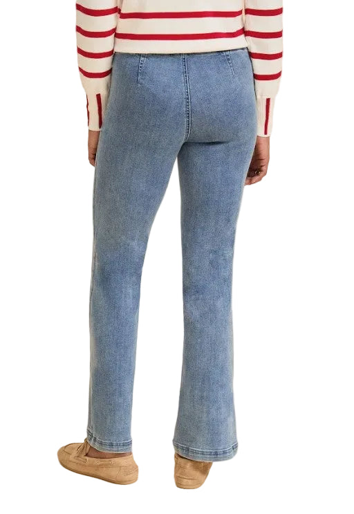 FDJ French Dressing Front Ankle Knot Detail Pull On Boot Leg Jean (Med Wash)