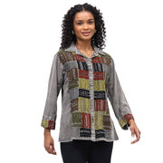 Parsley & Sage India Embroidered Shirt (26F547G) (Silver)