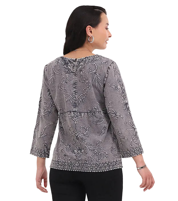 Parsley & Sage Barbara Top (26F561C) (Silver)