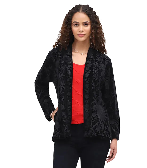 Parsley & Sage NYX Open Front Jacket (26F566E26) (Black)