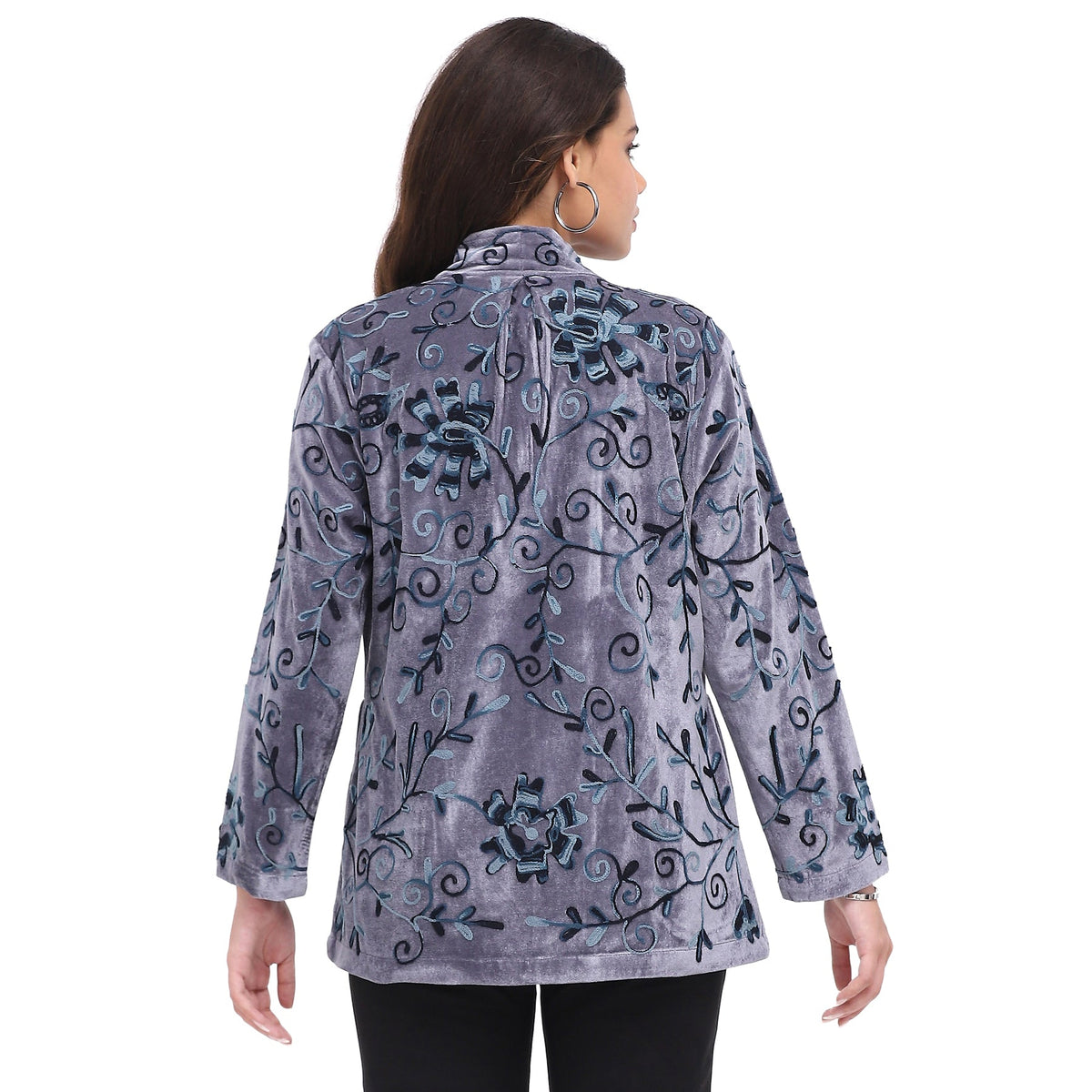 Parsley & Sage Nova Embroidered  Open Front Jacket (26F567E)
