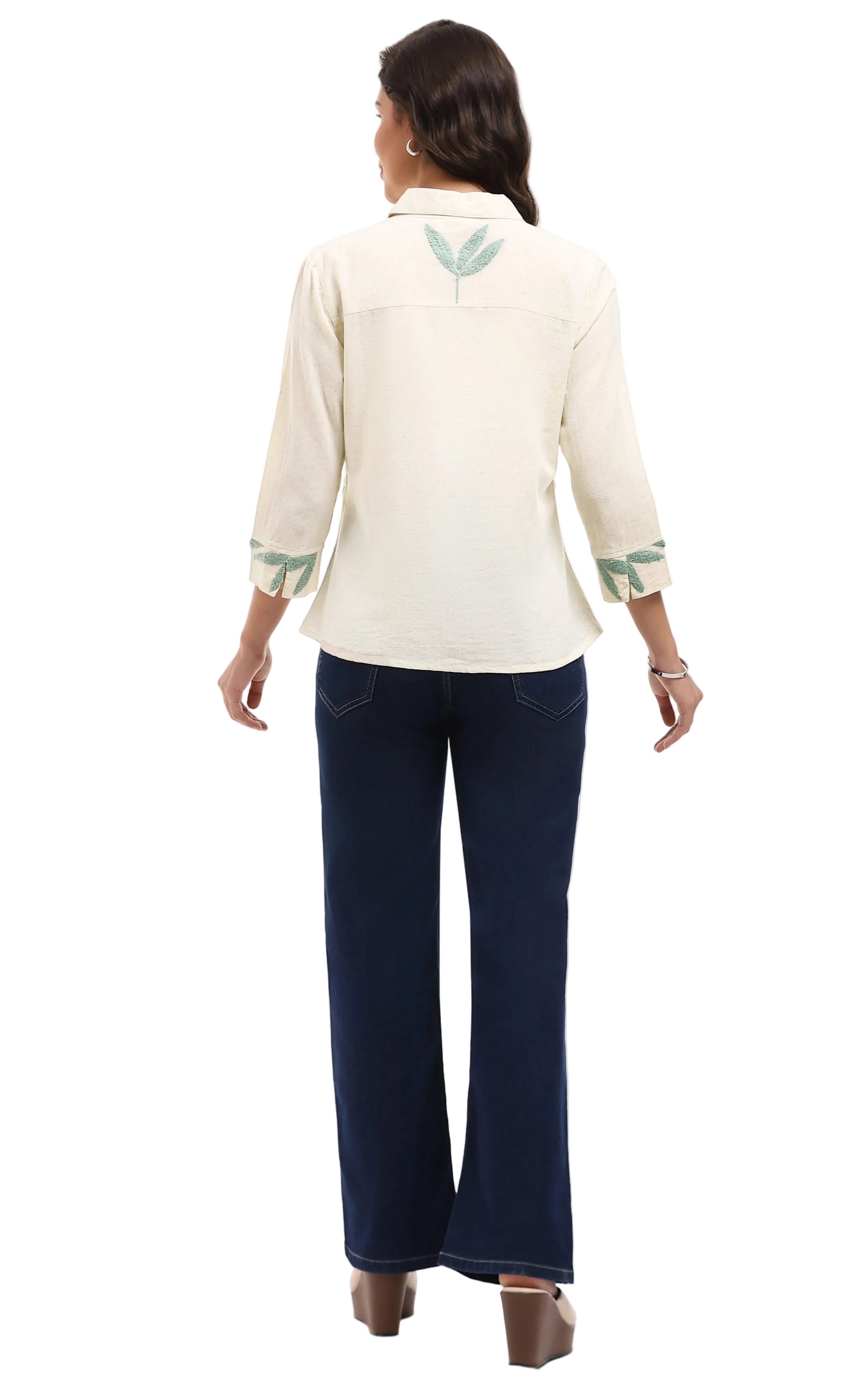 Parsley & Sage Polly Woven Leaf  Shirt (26S463G)