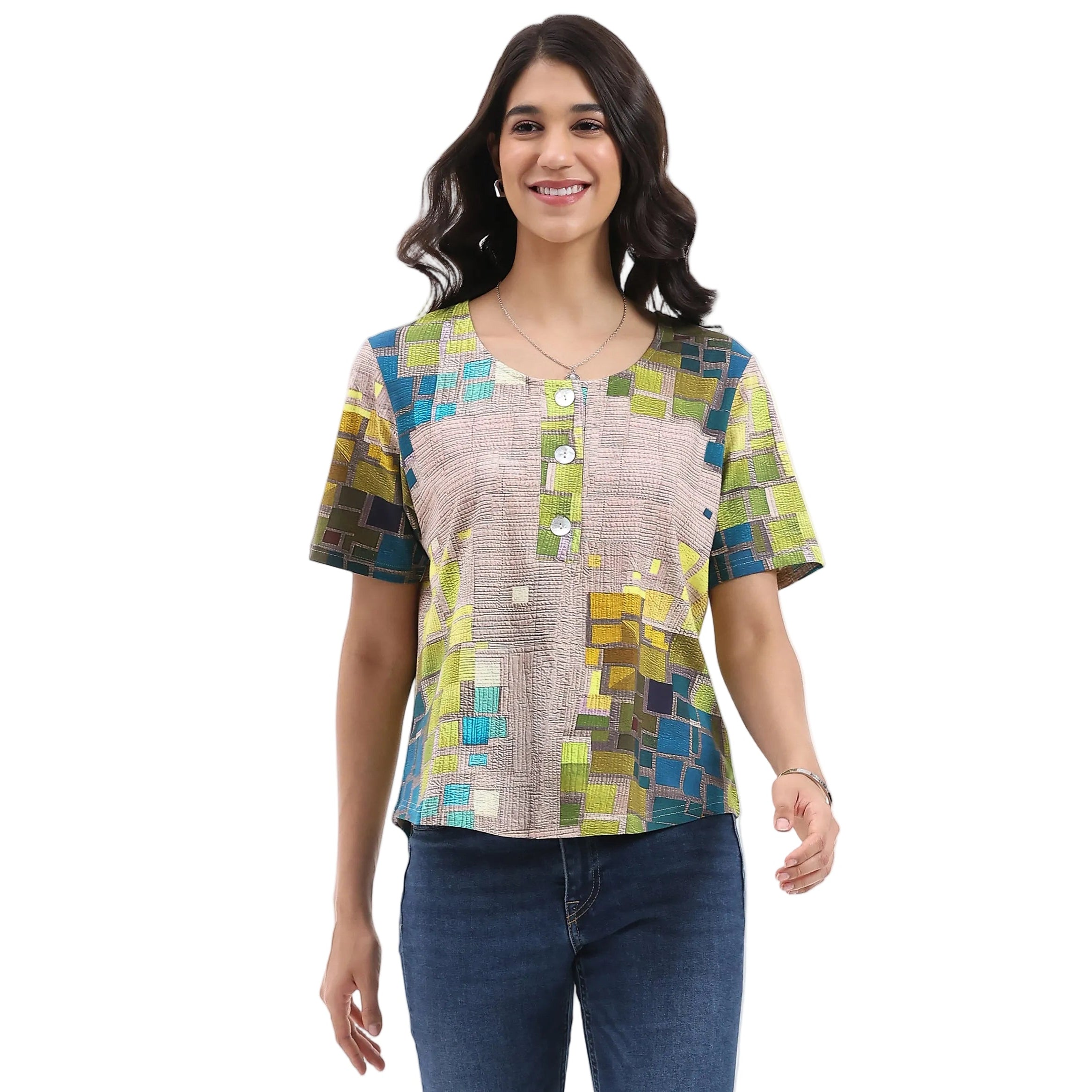 Parsley & Sage Irene Popover Top (26T08B)(Multi)