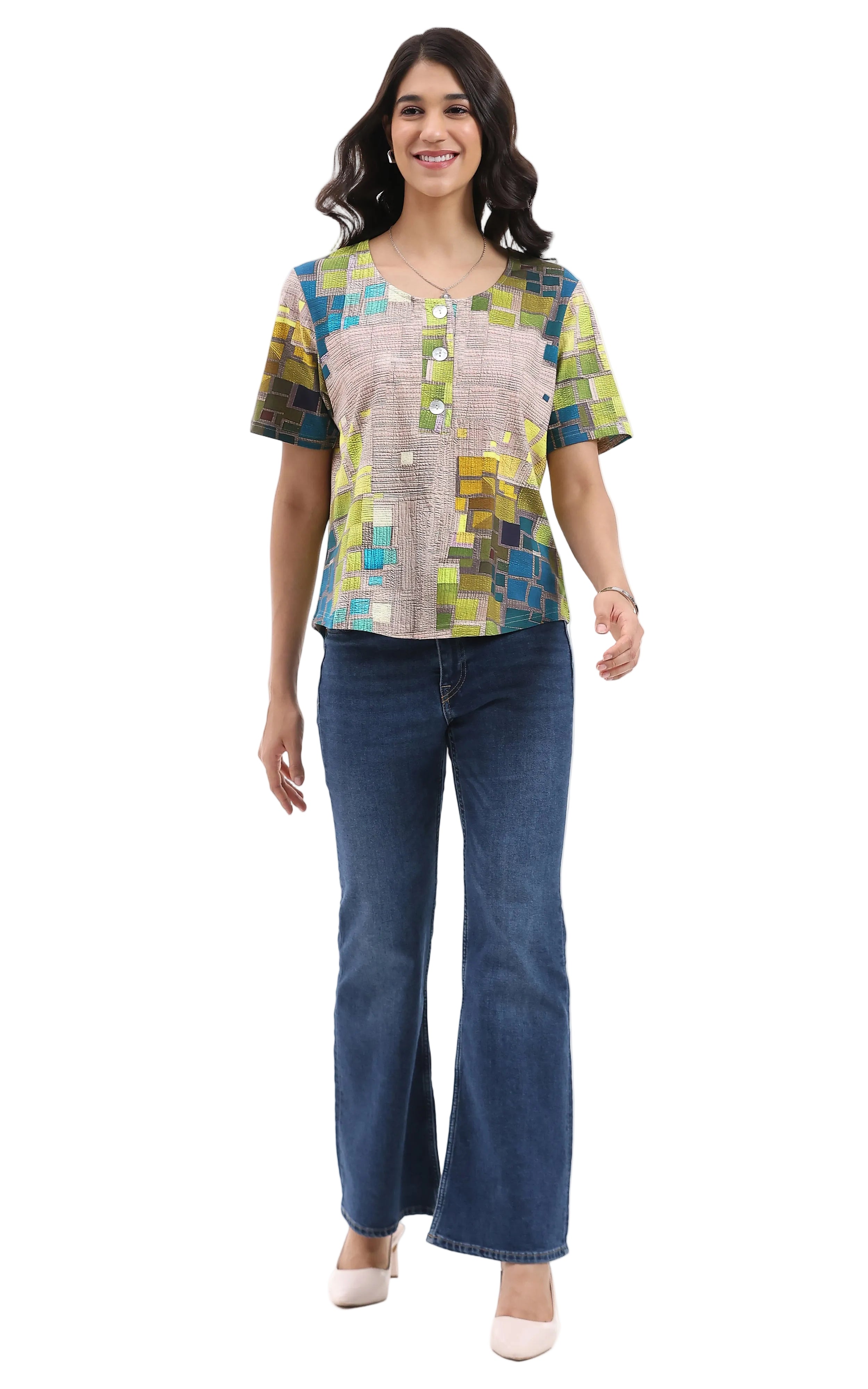 Parsley & Sage Irene Popover Top (26T08B)(Multi)