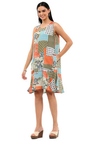 Parsley & Sage Jilly  Sleeveless Tank Dress (26T09D4)(Multi)