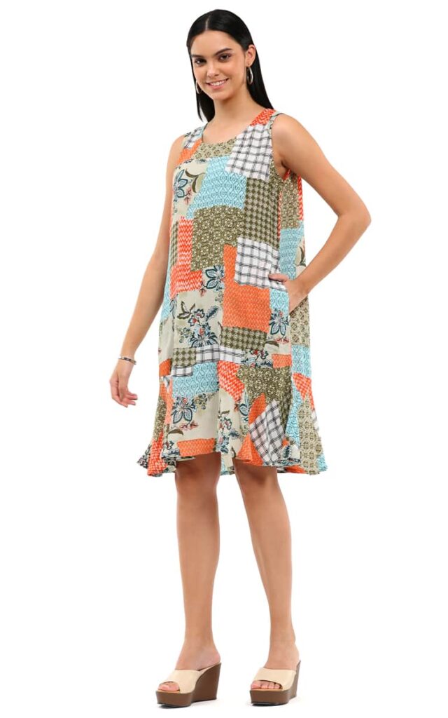 Parsley & Sage Jilly  Sleeveless Tank Dress (26T09D4)(Multi)