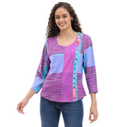 Parsley & Sage  Lexi Sublimated Color block Top (Multi)(26T11C33)
