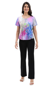 Parsley & Sage Olivia  Short Sleeve Top (26T14B33)