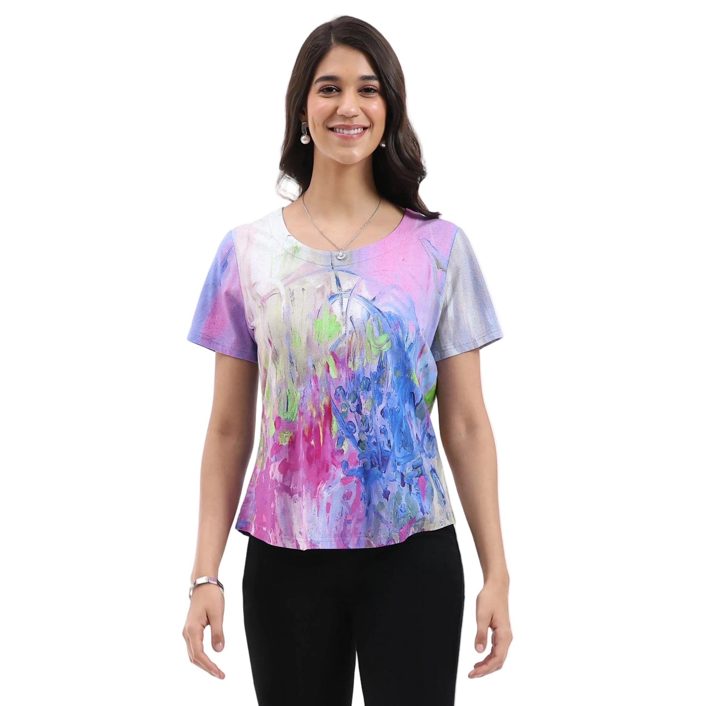 Parsley & Sage Olivia  Short Sleeve Top (26T14B33)