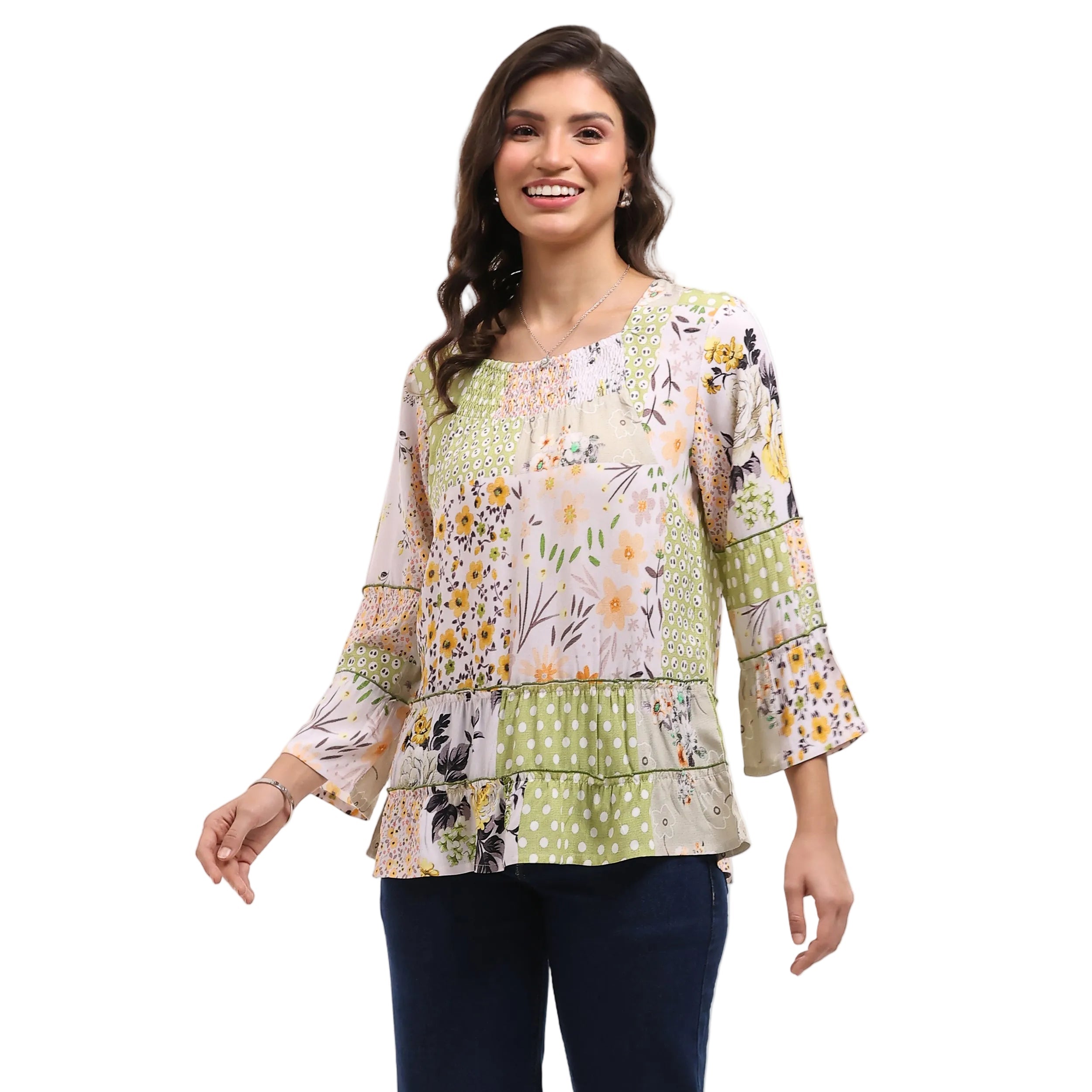 Parsley & Sage Quinn Peasant Top (26T16C15)(Multi)