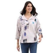 Parsley & Sage Shannon Pop-over Knit Top (26T18C4)(Multi)