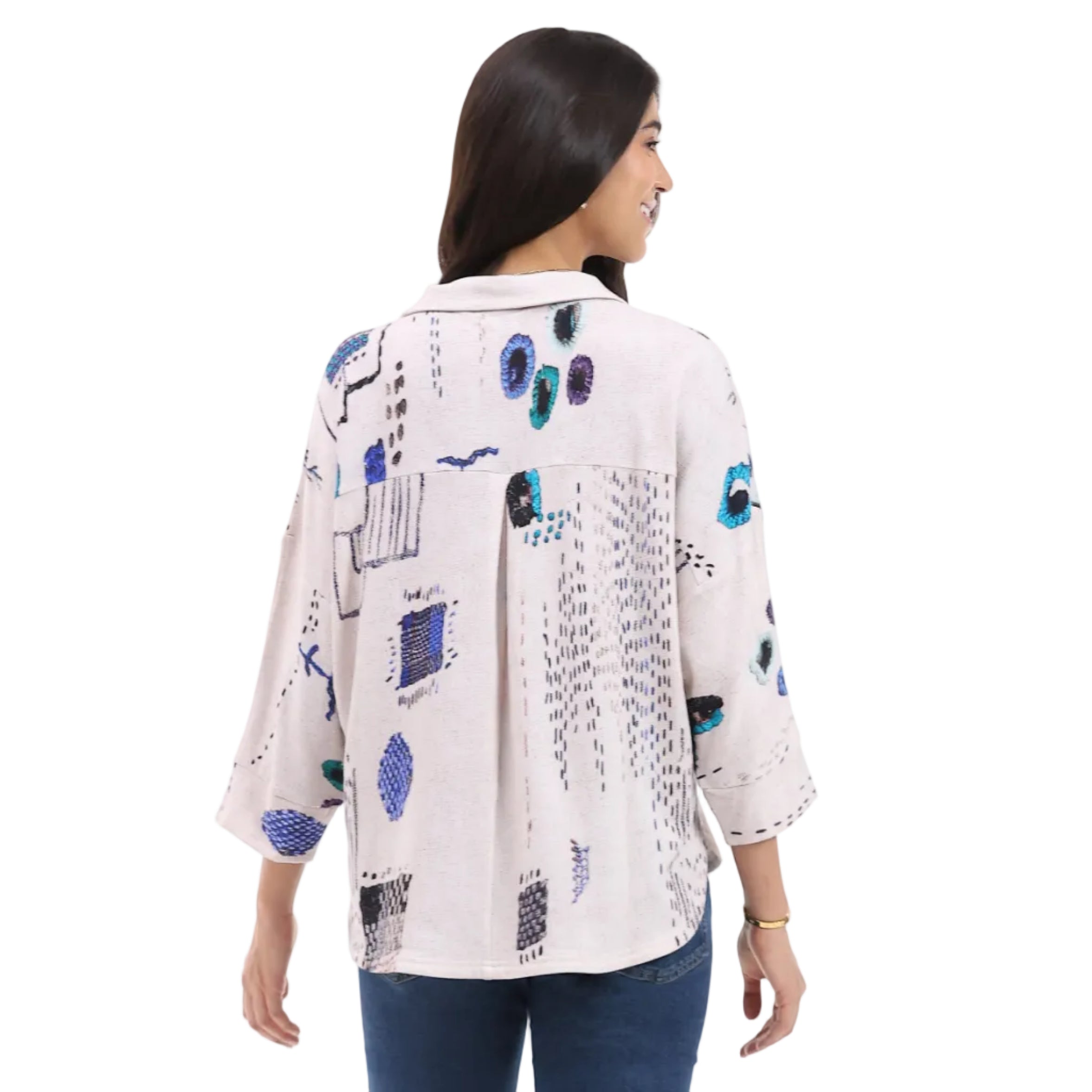 Parsley & Sage Shannon Pop-over Knit Top (26T18C4)(Multi)