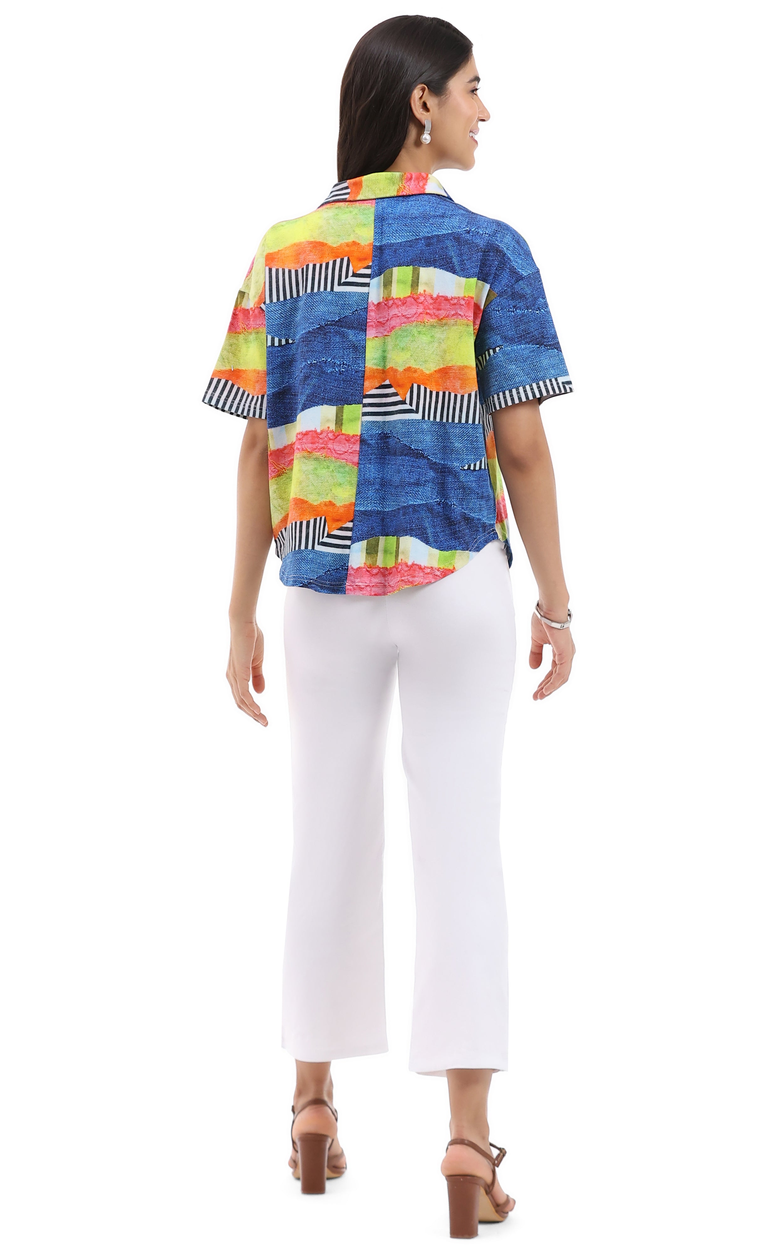 Parsley & Sage Claudia Short Sleeve Top (26T41B55)(Multi)